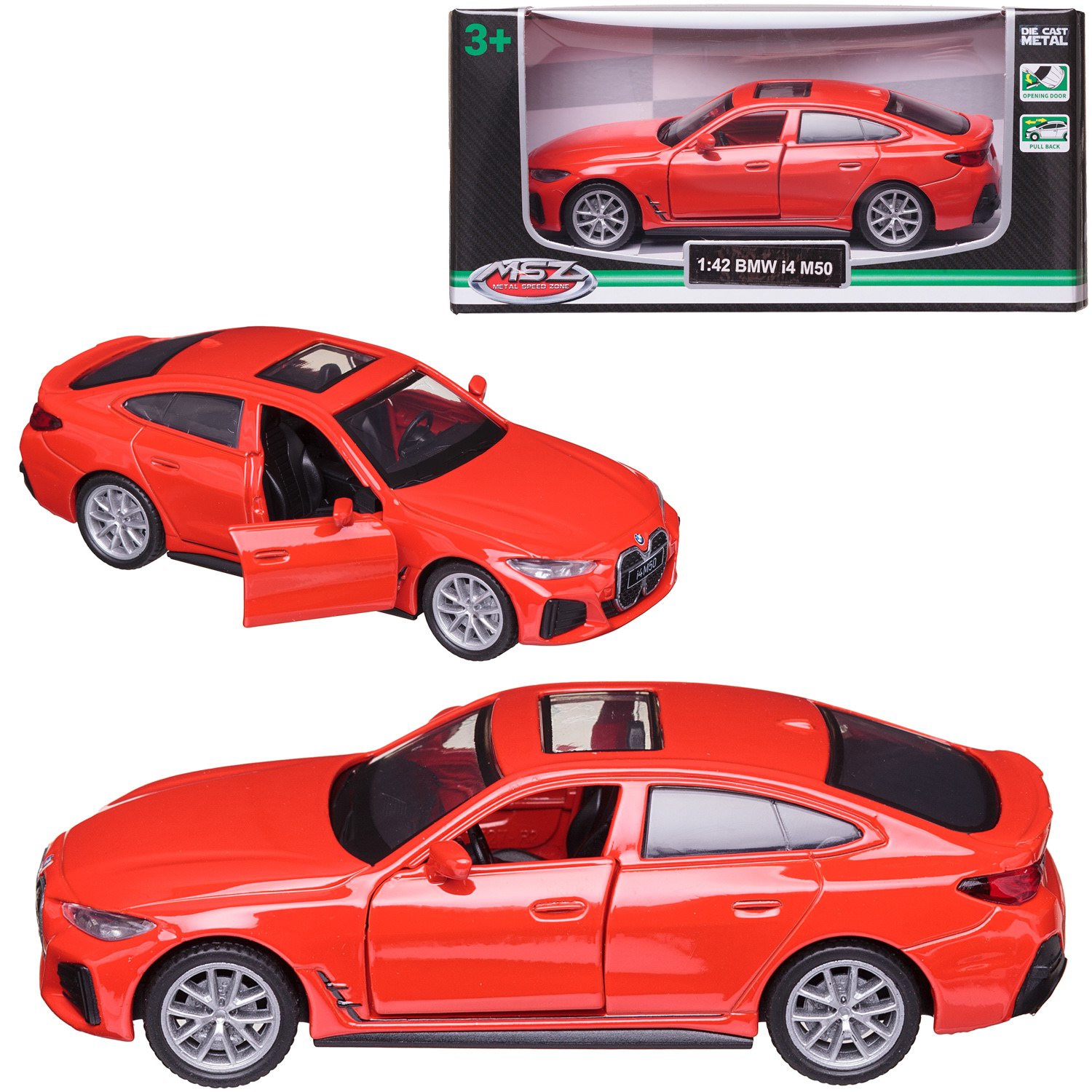 Автомобиль Abtoys BMW MSZ 1:43 инерционный красный WE-15970R - фото 2