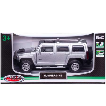 Автомобиль Abtoys Hummer MSZ 1:43 инерционный серебряный