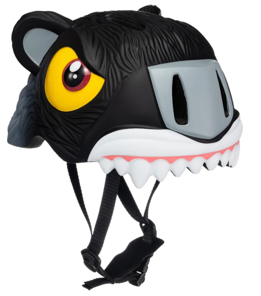 Шлем защитный Crazy Safety Black Panther с механизмом регулировки размера 49-55 см - фото 1
