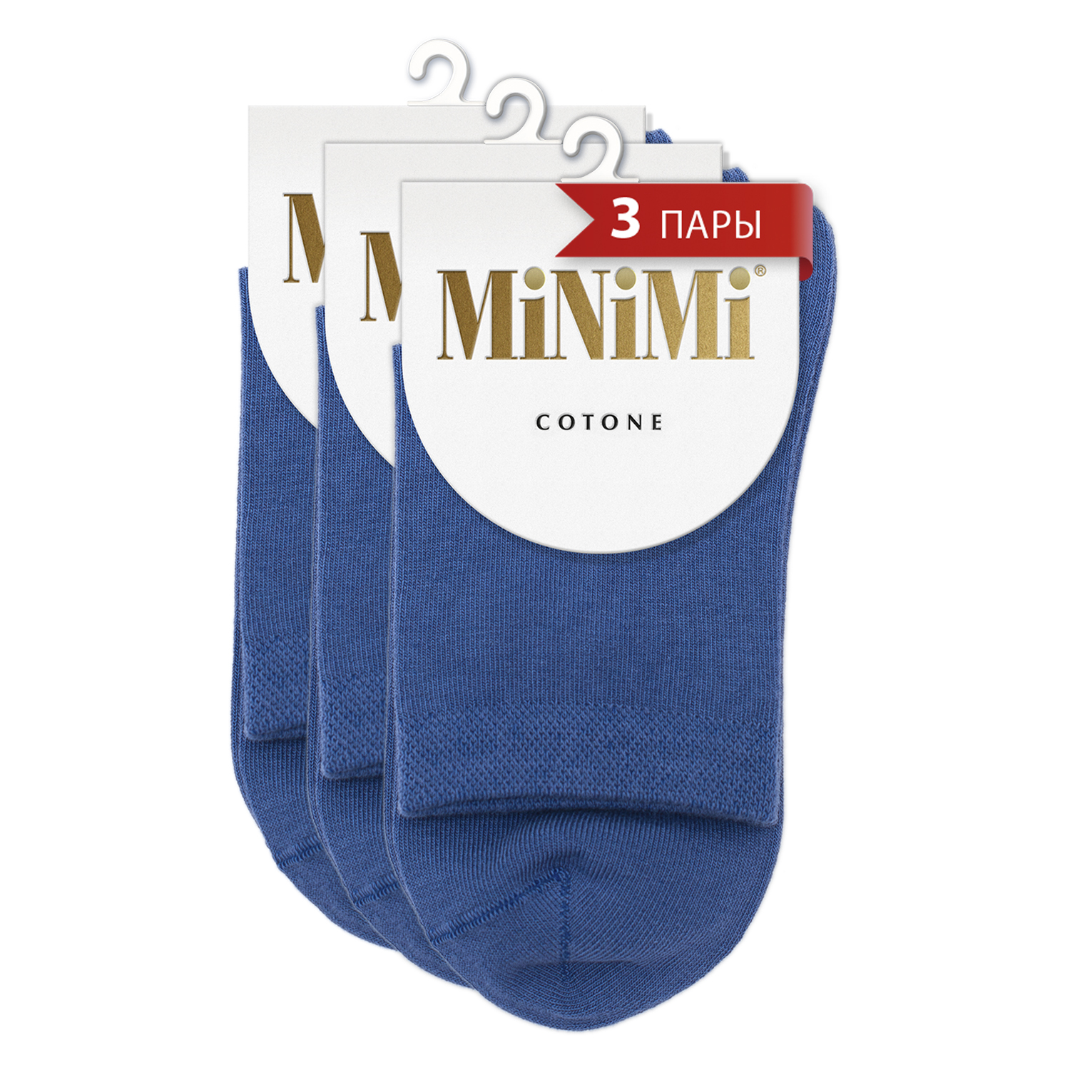 Носки MiNiMi МП MINI COTONE 1202 однотонный Jeans (спайка 3 штуки) - фото 1