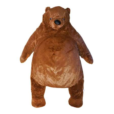 Мягкая игрушка-подушка МАЛЬВИНА Медведь Потапыч 82 см тёмно-коричневый