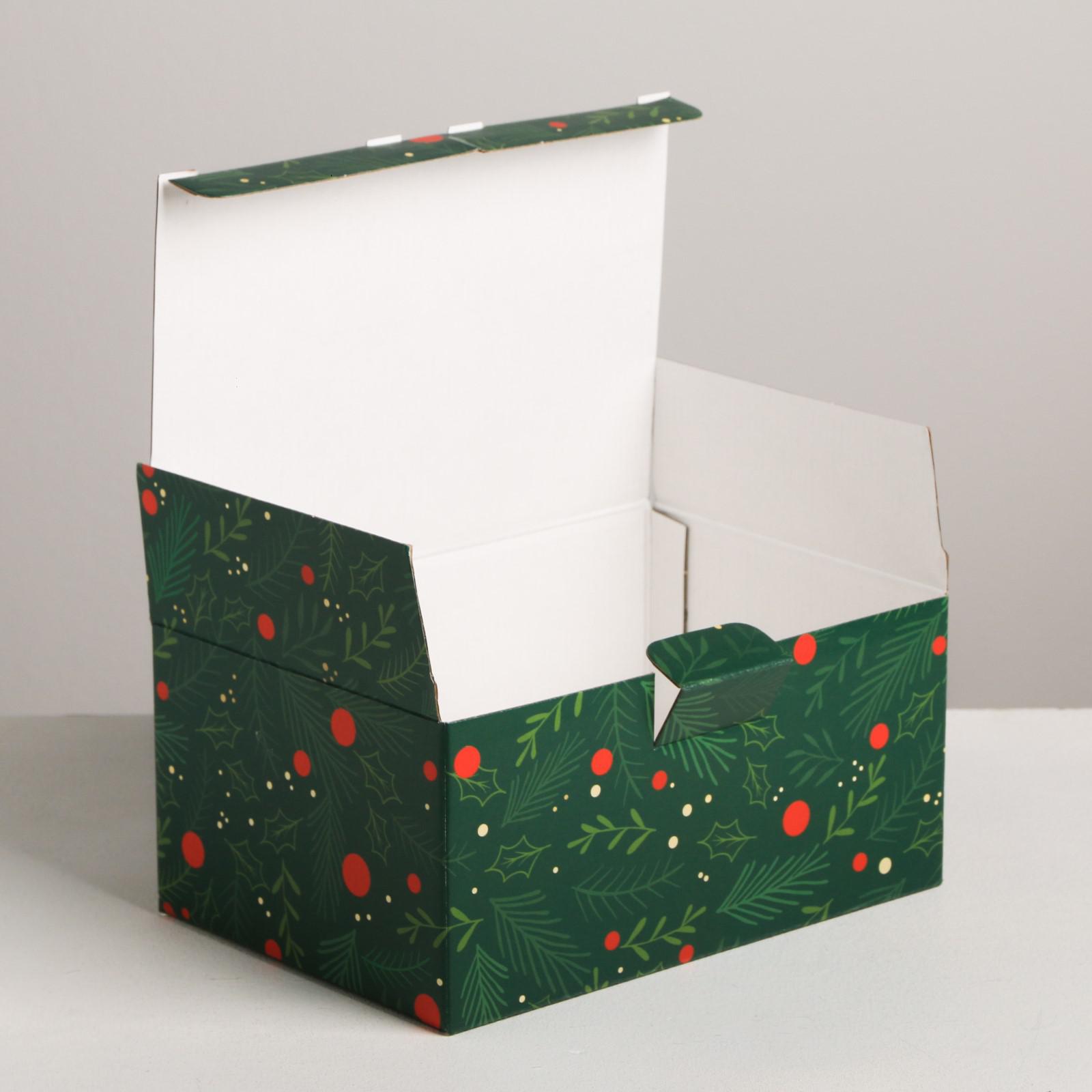 Складная коробка Дарите Счастье «С новым годом». 22×15×10 см - фото 3