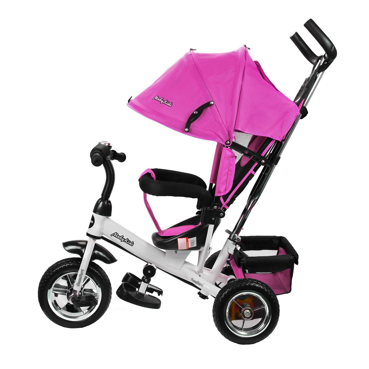 Велосипед трехколесный Moby Kids Comfort 10x8 EVA Розовый - фото 2