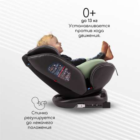 Автокресло детское AmaroBaby ST-3 Isofix класс D группа 0+ 1 2 3 хаки