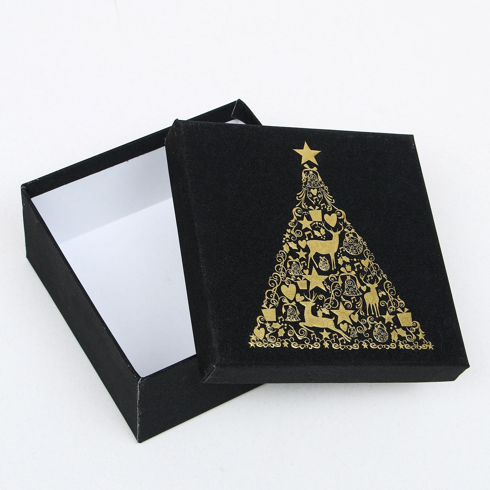Набор Sima-Land коробок 3 в 1«Золотая ель» 20×20×9.5 15.5×15.5×7.5 см - фото 3