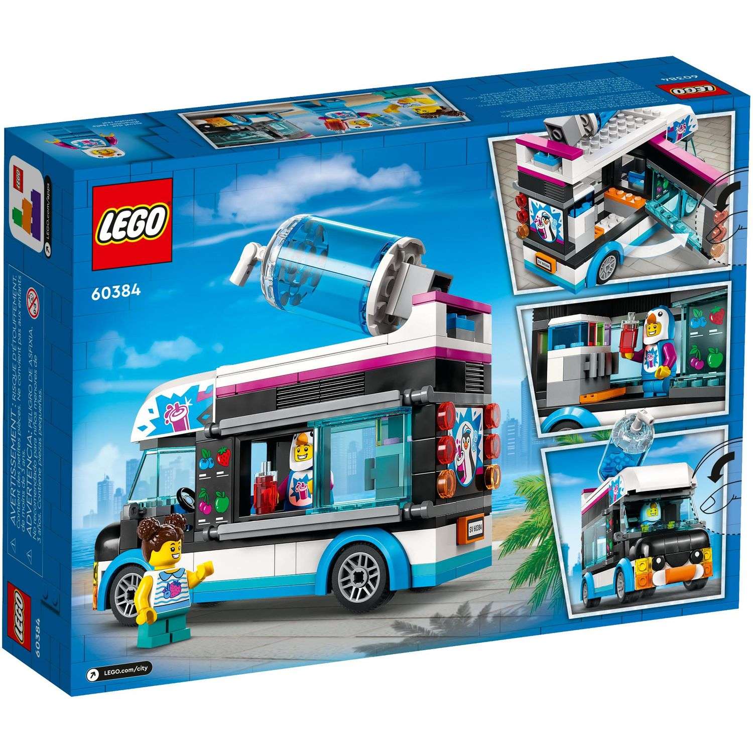 Конструктор Lego City Фургон для шейков Пингвин 60384 - фото 8