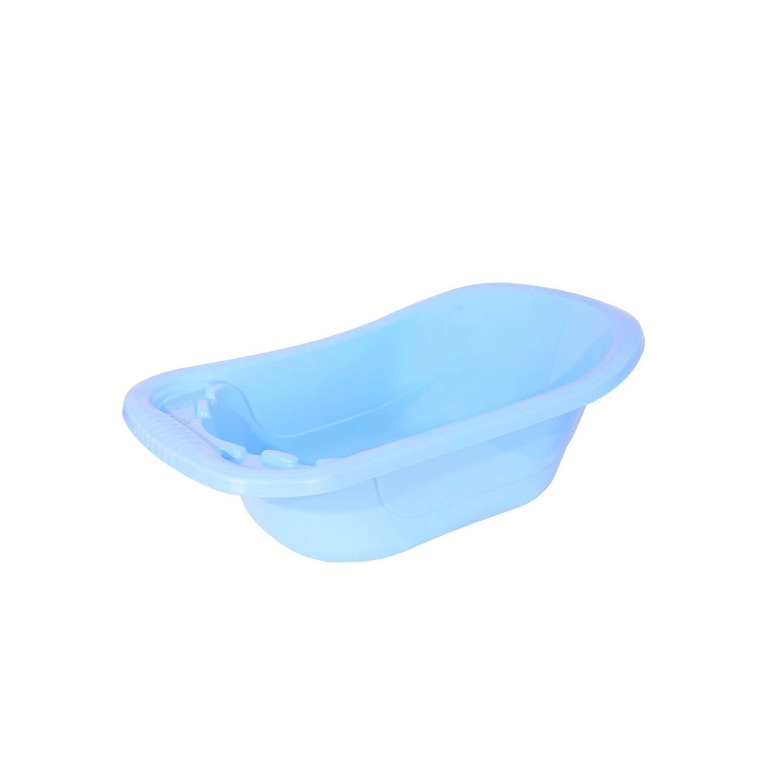 Ванночка для купания elfplast голубая со сливным клапаном - фото 1