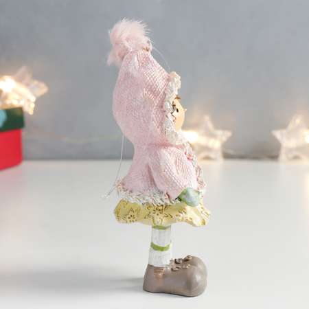 Сувенир Sima-Land полистоун подвеска «Девочка в розовой курточке с капюшоном» 6х5х13 см