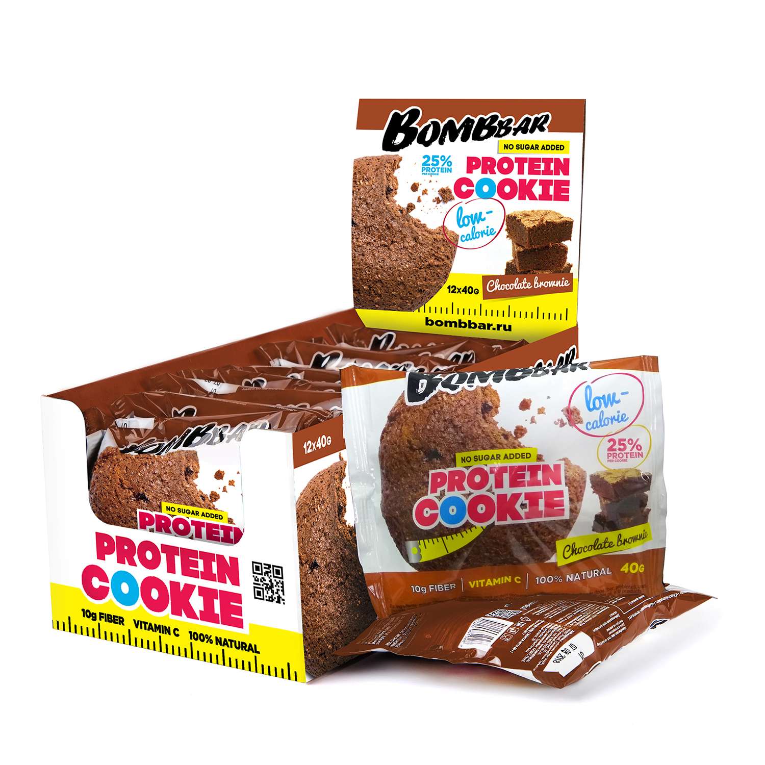 Печенье Bombbar протеиновое Шоколадный брауни 40г - фото 2