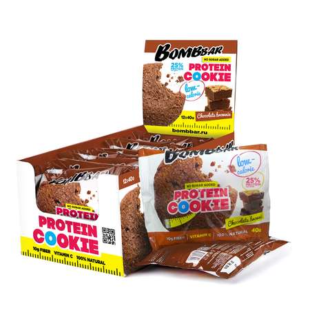 Печенье Bombbar протеиновое Шоколадный брауни 40г