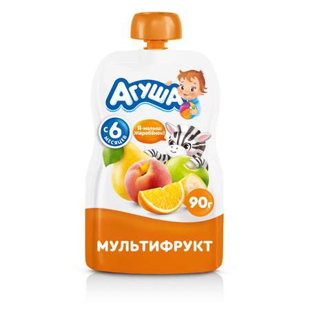 Пюре Агуша мультифрукт 90г с 6месяцев