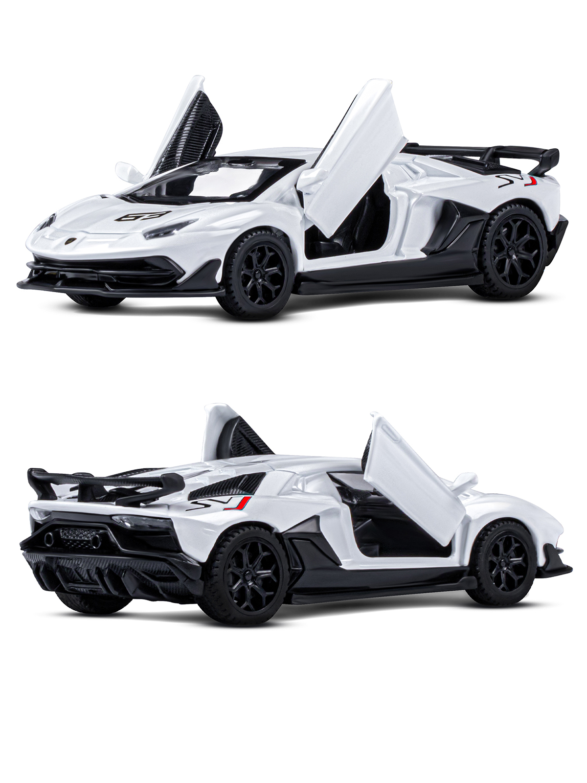 Автомобиль АВТОпанорама Lamborghini 1:43 инерционный белый JB1251558 - фото 6