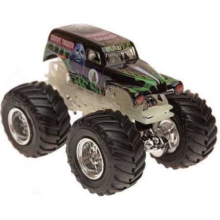 Машина Hot Wheels Monster Jam 1:64 Nite Glo Cage Грейв Диггер FLW84