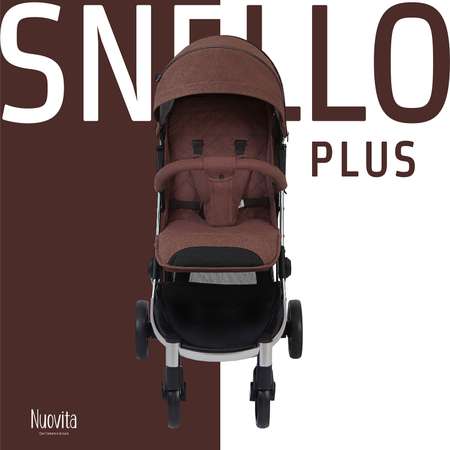 Коляска прогулочная Nuovita Snello Plus Коричневый