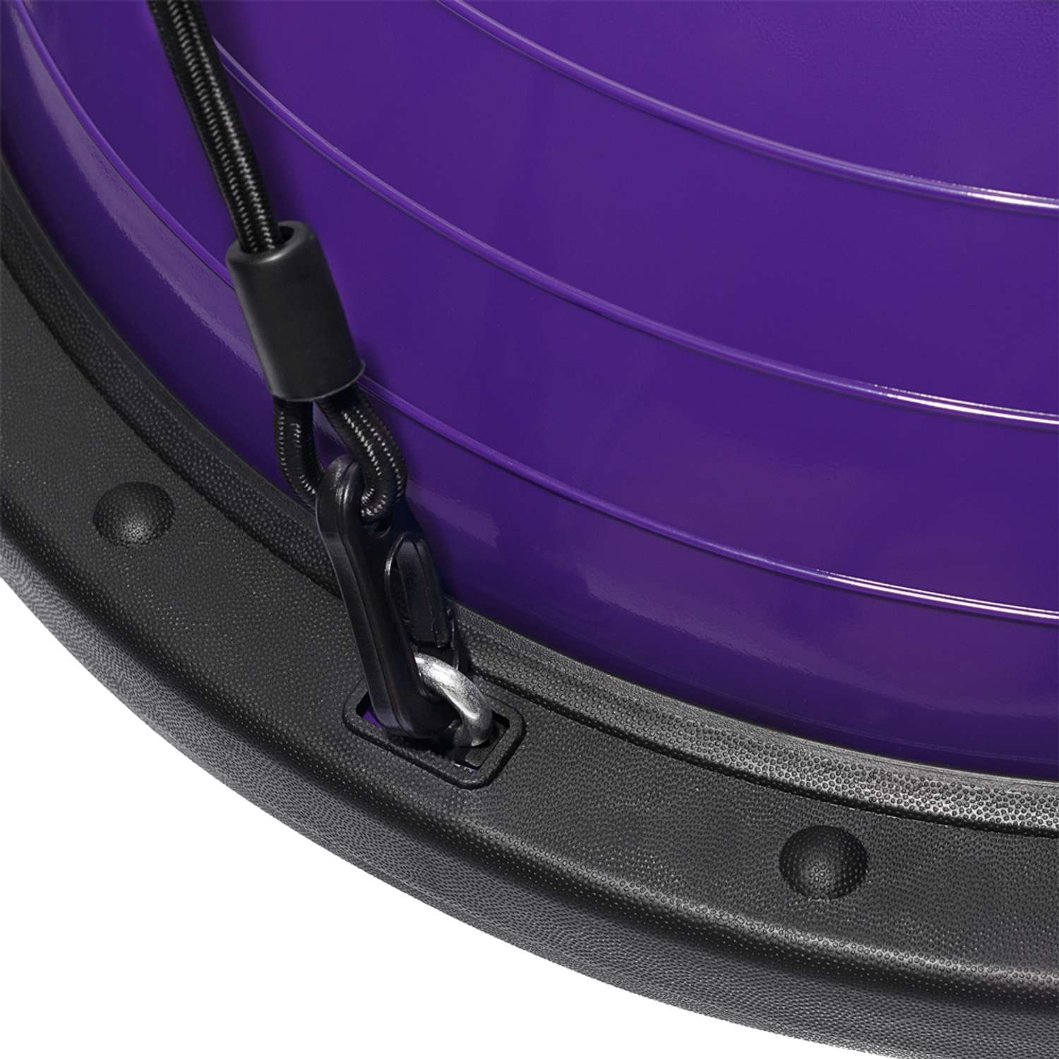 Балансировочная полусфера BOSU STRONG BODY PROFI в комплекте со съемными эспандерами фиолетовая - фото 8