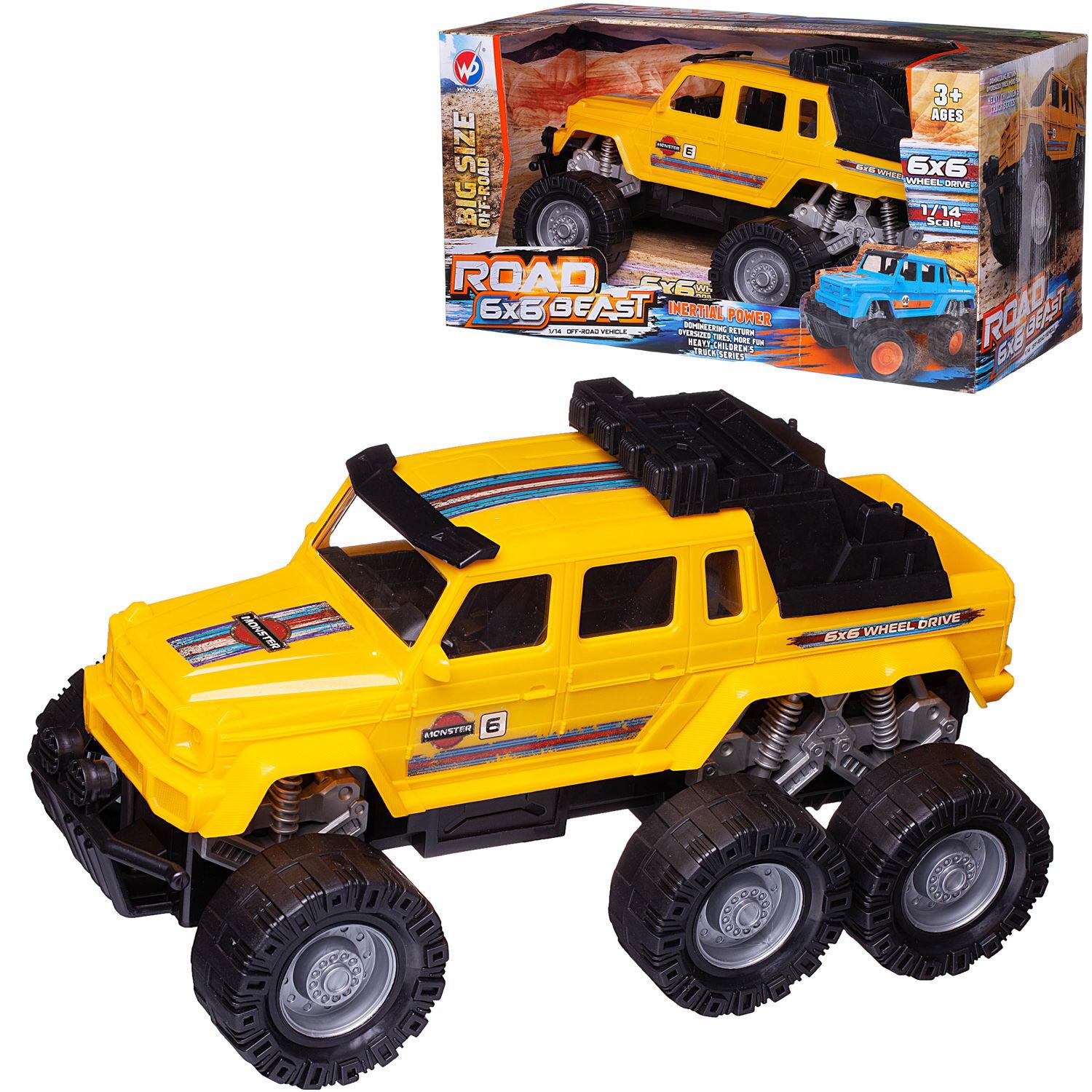 Внедорожник Junfa Jeep 1:14 без механизмов желтый WC-11569 - фото 3