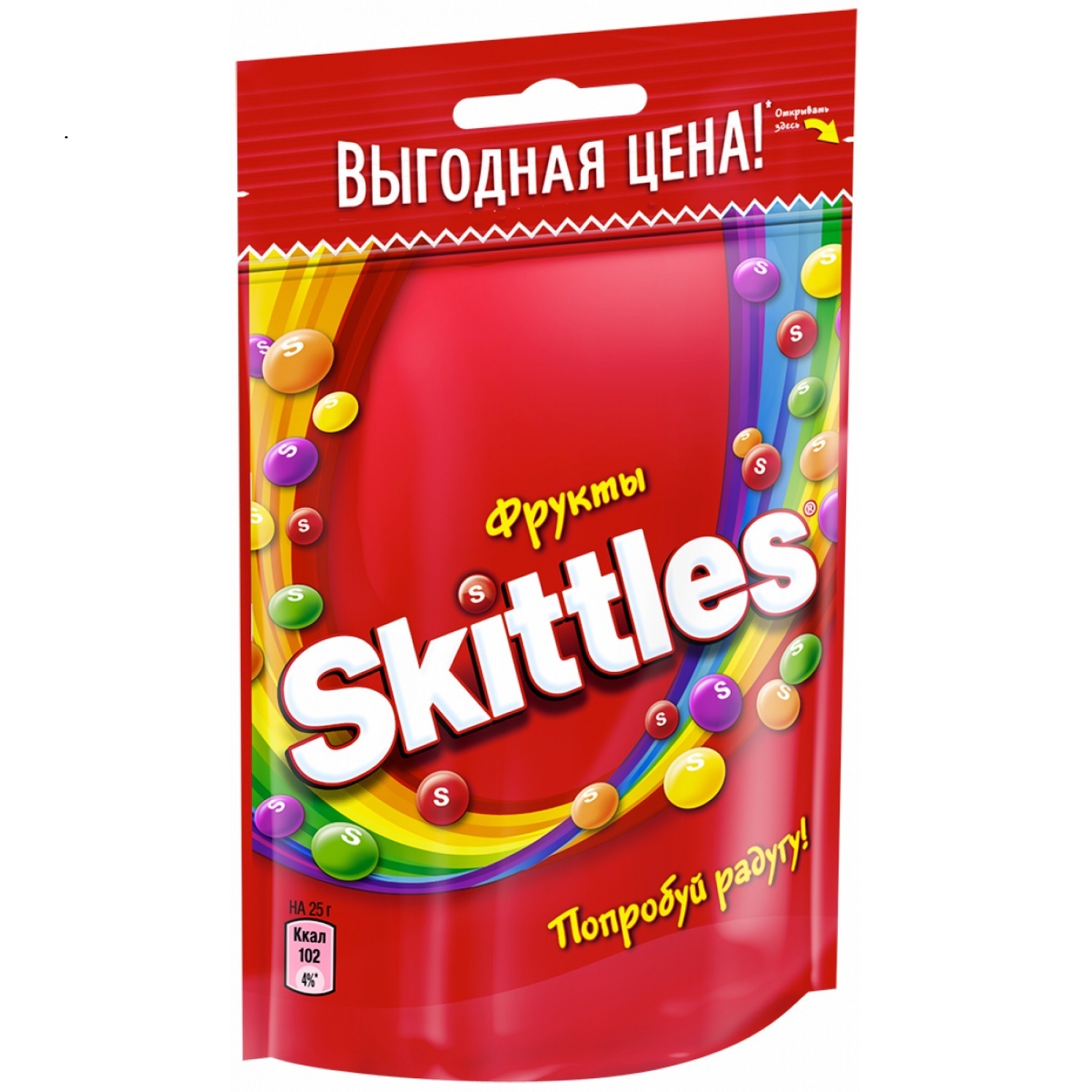 Драже Skittles Фрукты в сах. глазури 100г - фото 1