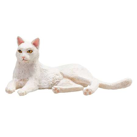 Фигурка KONIK Кошка белая лежащая