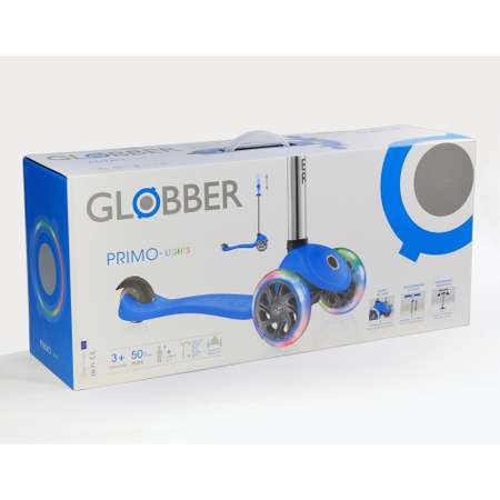 Самокат Globber Primo Lights Голубой