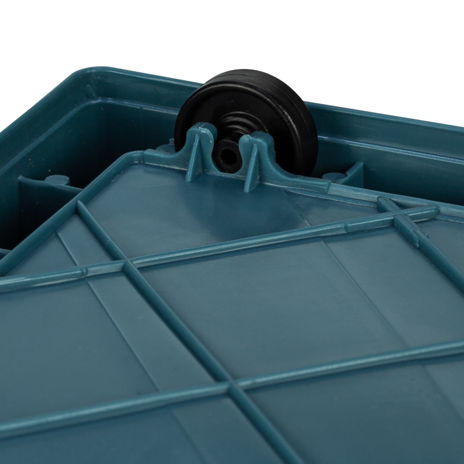 Ящик для хранения вещей Solmax прозрачный контейнер с крышкой на колесах 60х42х35 голубой - фото 9