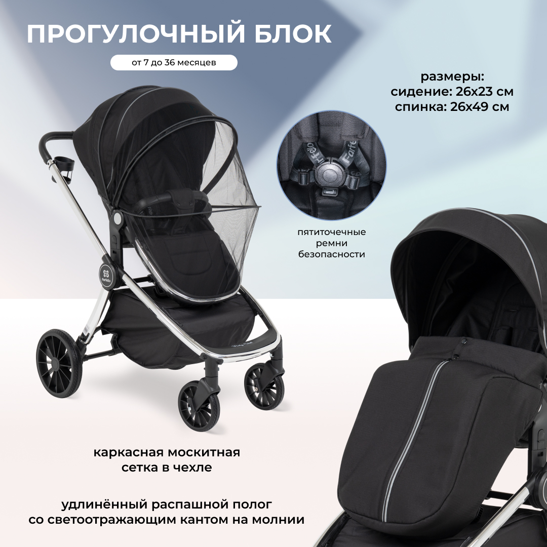 Коляска для новорожденных 3в1 Farfello Baby shell - фото 7