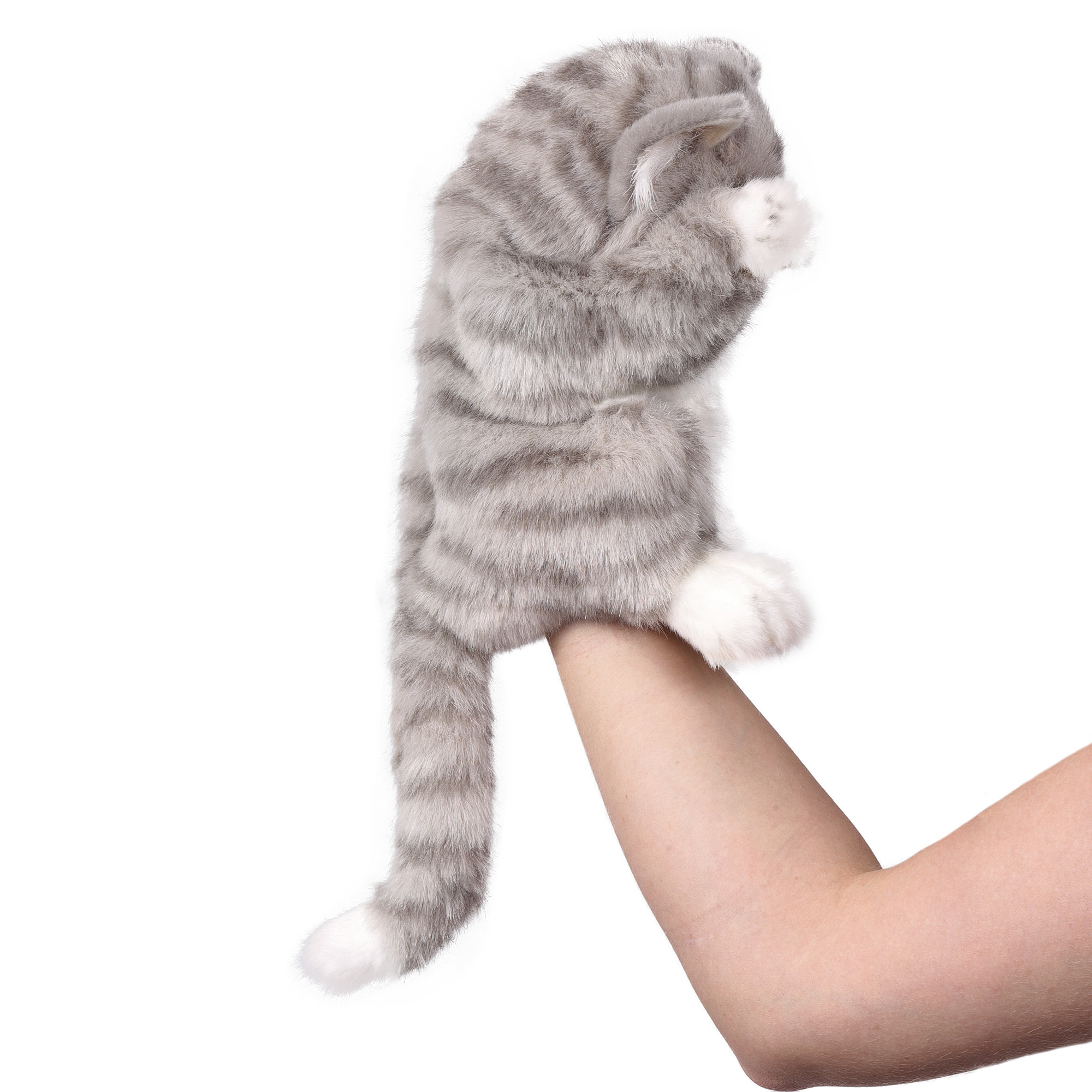 Реалистичная мягкая игрушка HANSA Кошка игрушка на руку 30 см - фото 6