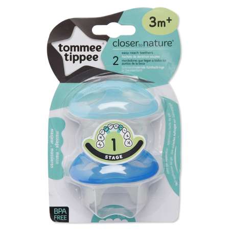 Прорезыватель Tommee tippee 1 стадия Голубой 2 шт