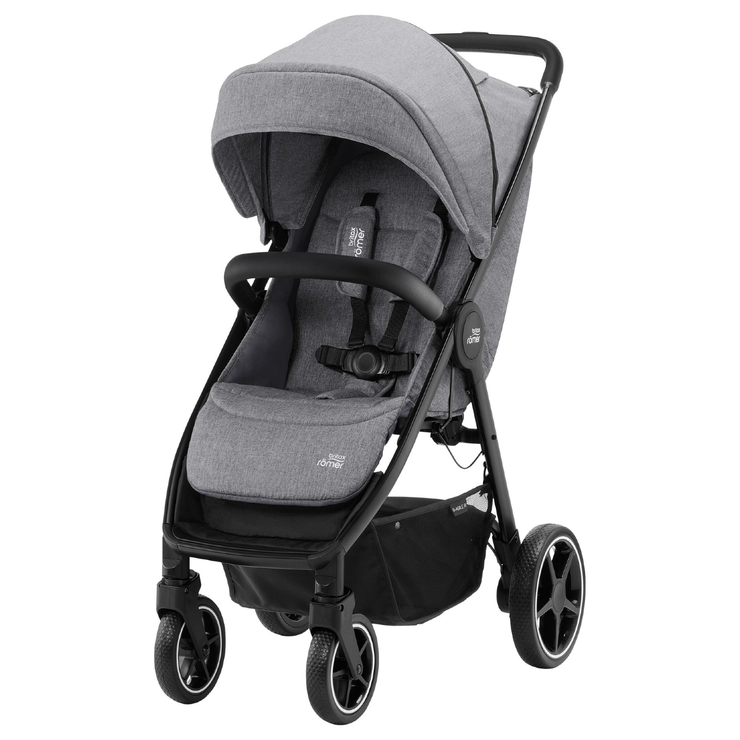 Коляска Britax Roemer B-Agile R Elephant Grey-black - фото 1