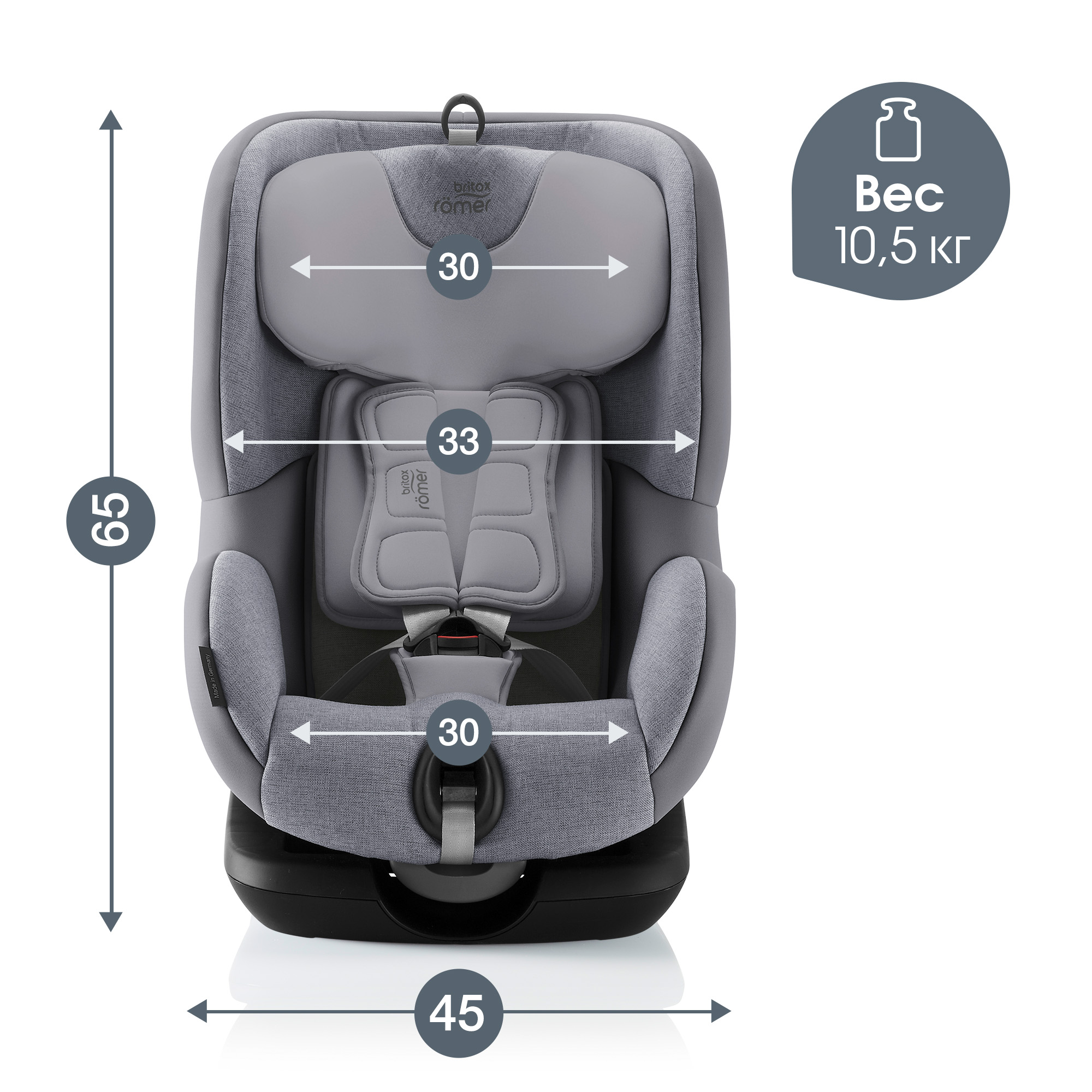 Автокресло Britax Roemer Trifix2 i-Size Grey marble - фото 13