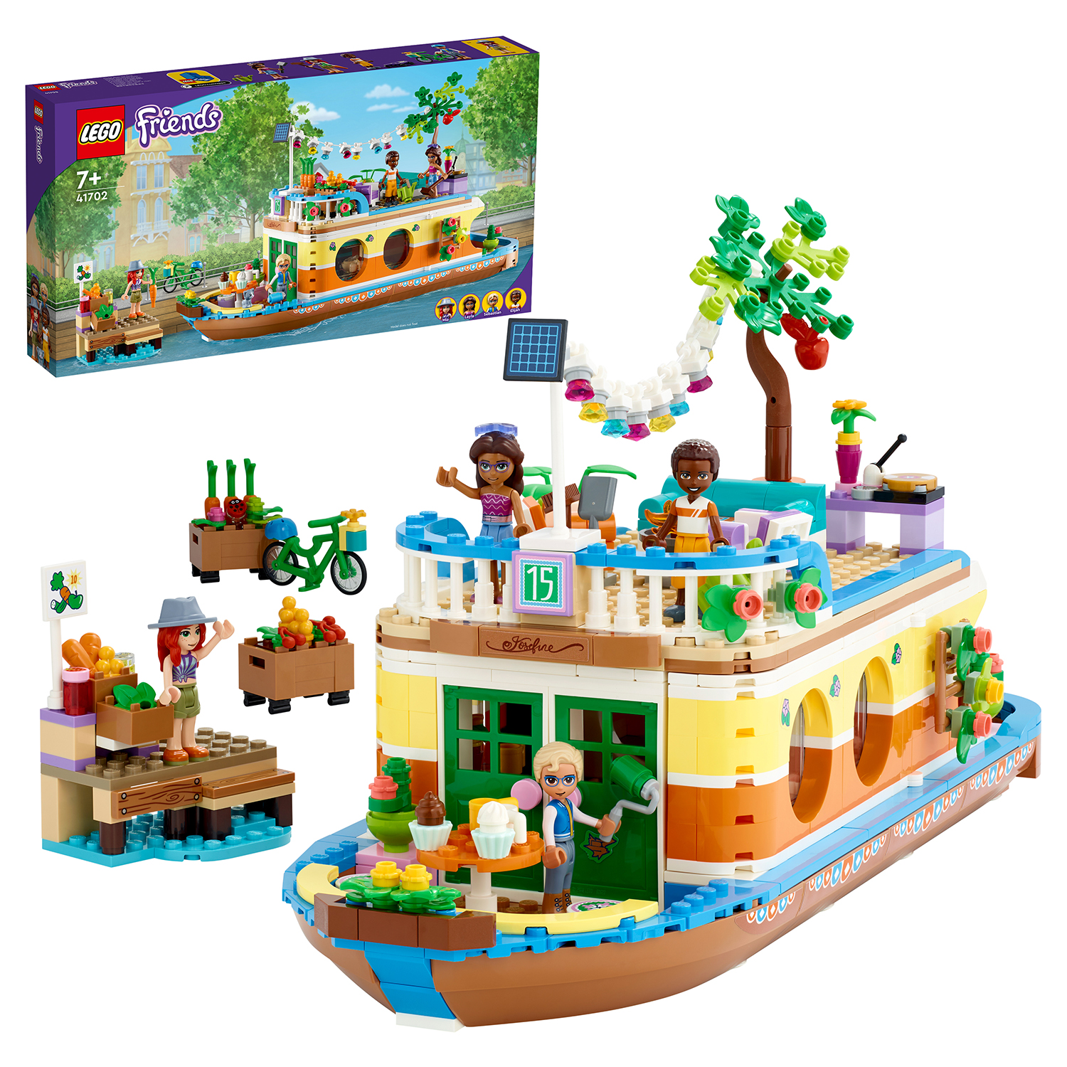 Конструктор LEGO Friends Плавучий дом на канале 41702 купить по цене 5499 ₽  в интернет-магазине Детский мир