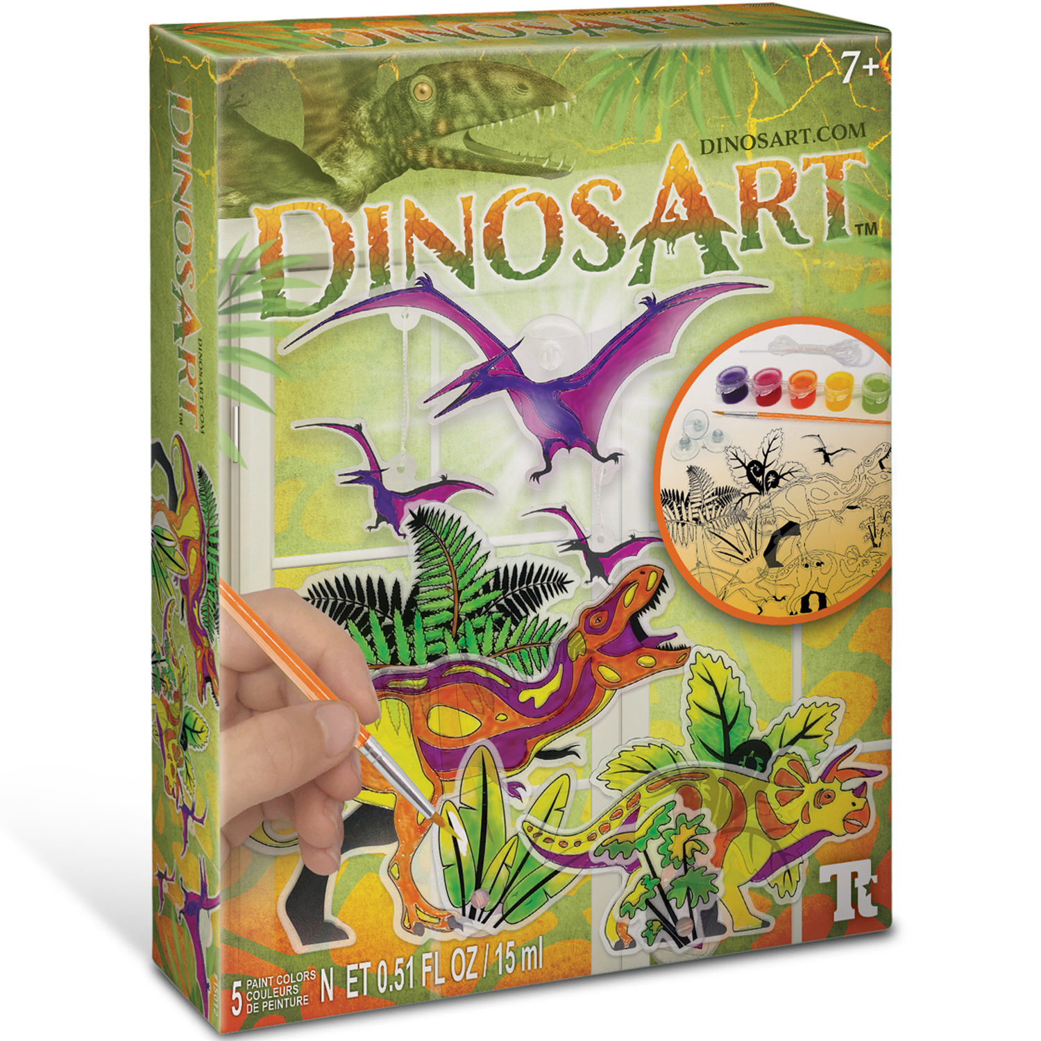 Набор для творчества DinosArt по созданию витражей - фото 1
