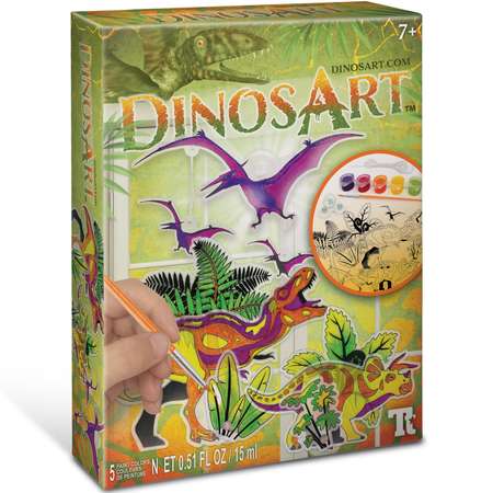 Набор для творчества DinosArt по созданию витражей