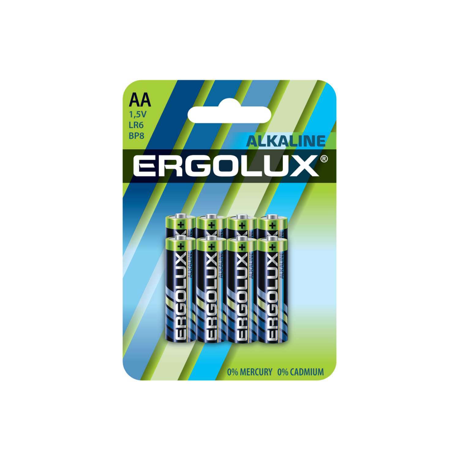 Батарейки Ergolux LR6 BP8 - фото 1