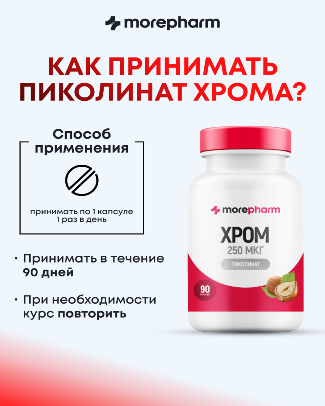 БАД morepharm Хрома пиколинат таблетки для похудения и снижения аппетита - фото 3