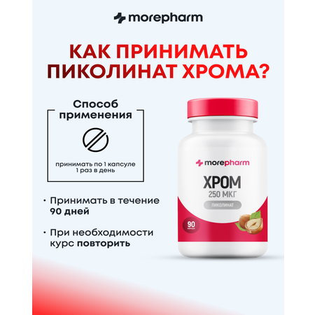 БАД morepharm Хрома пиколинат таблетки для похудения и снижения аппетита