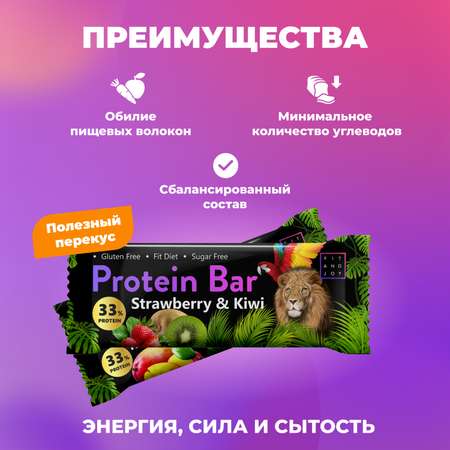 Протеиновый батончик FIT AND JOY микс 4 вкуса набор 16 шт