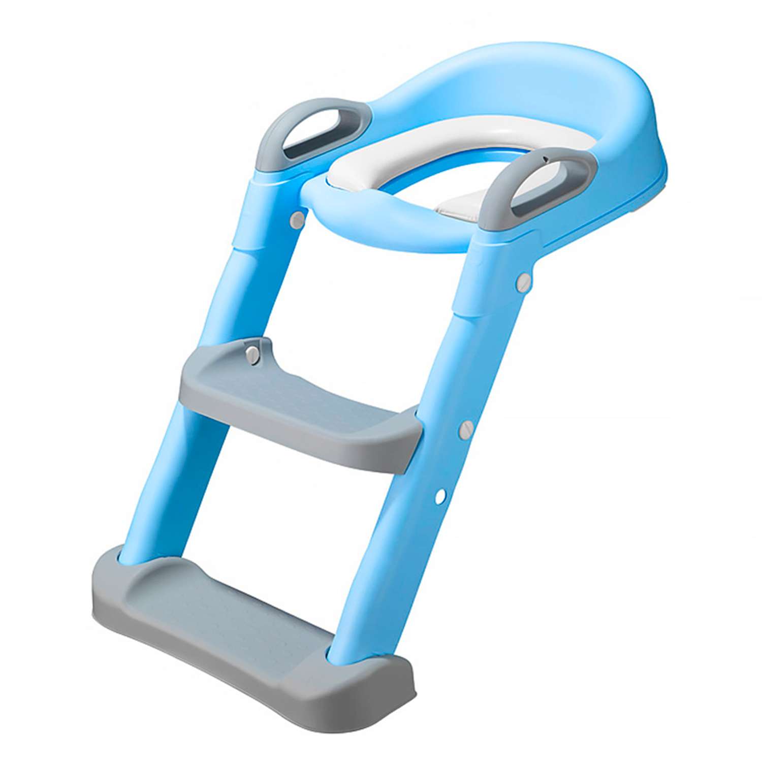 Мягкое сиденье для унитаза WiMi детское с лестницей голубое - фото 1