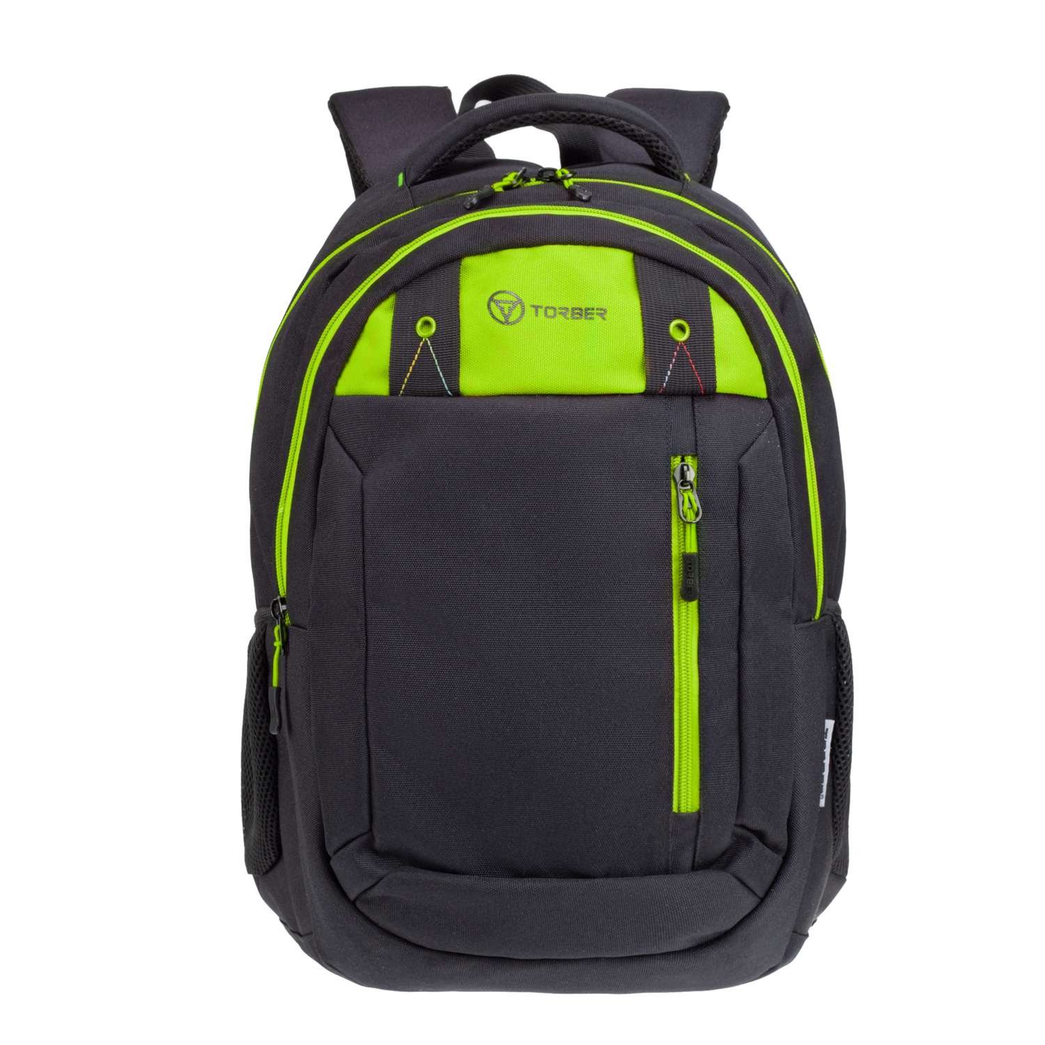 Рюкзак TORBER Class X черный с зеленой вставкой - фото 1