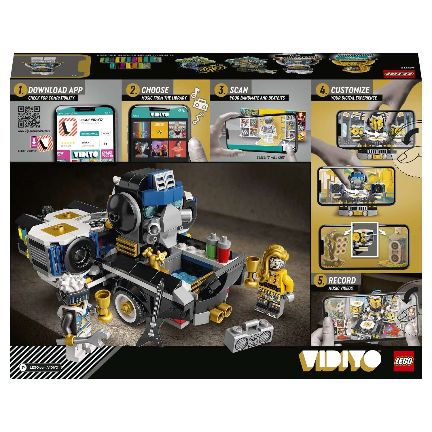 Конструктор LEGO VIDIYO Robo HipHop Car блочный - фото 3