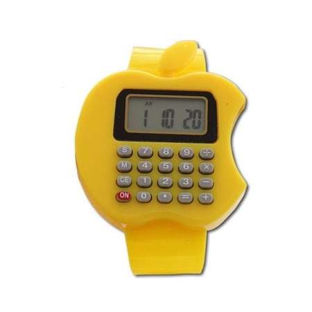 Часы - калькулятор Ripoma Яблоко желтые