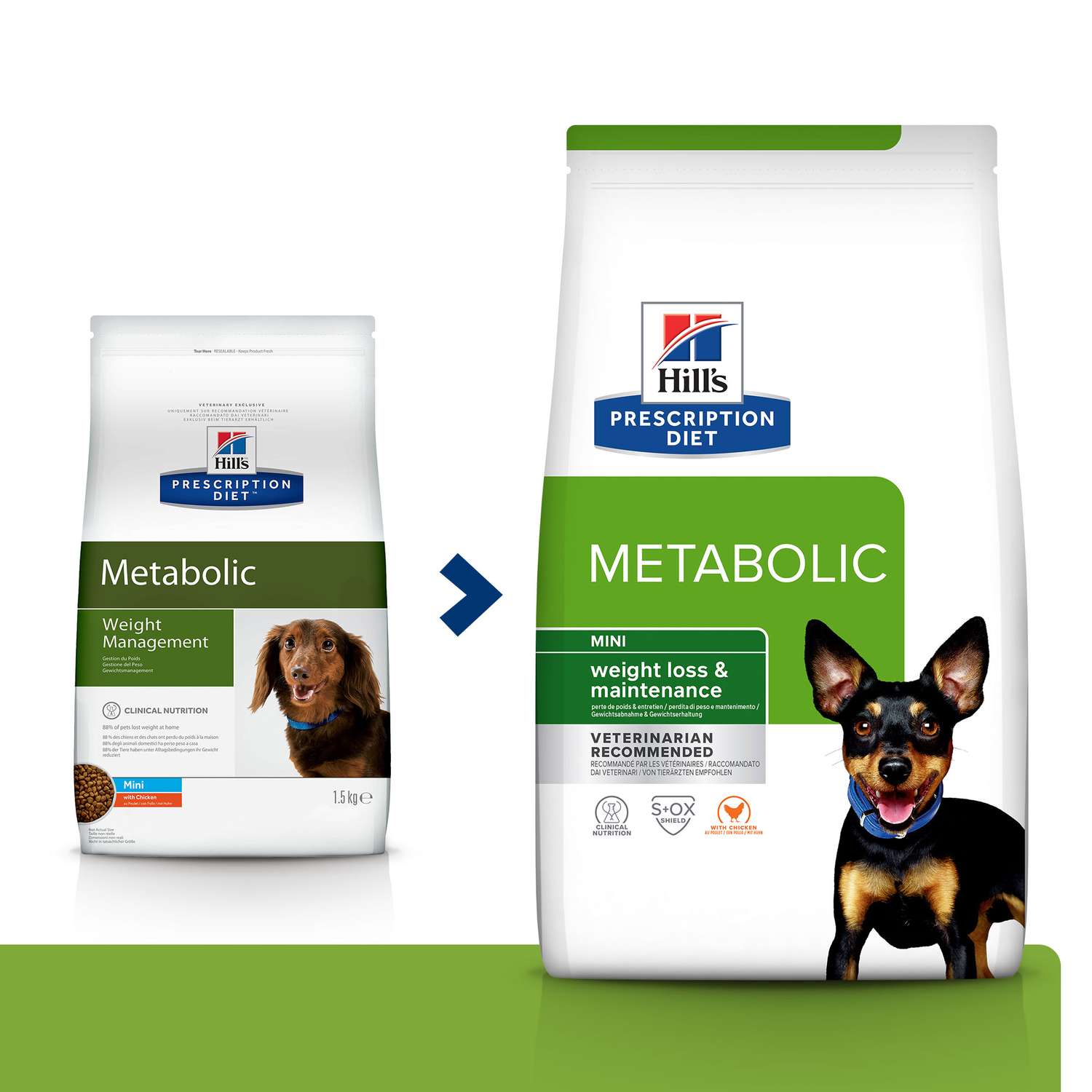 Корм для собак HILLS 1.5кг Prescription Diet MetabolicWeight Management для мелких пород для оптимального веса с курицей сухой - фото 2