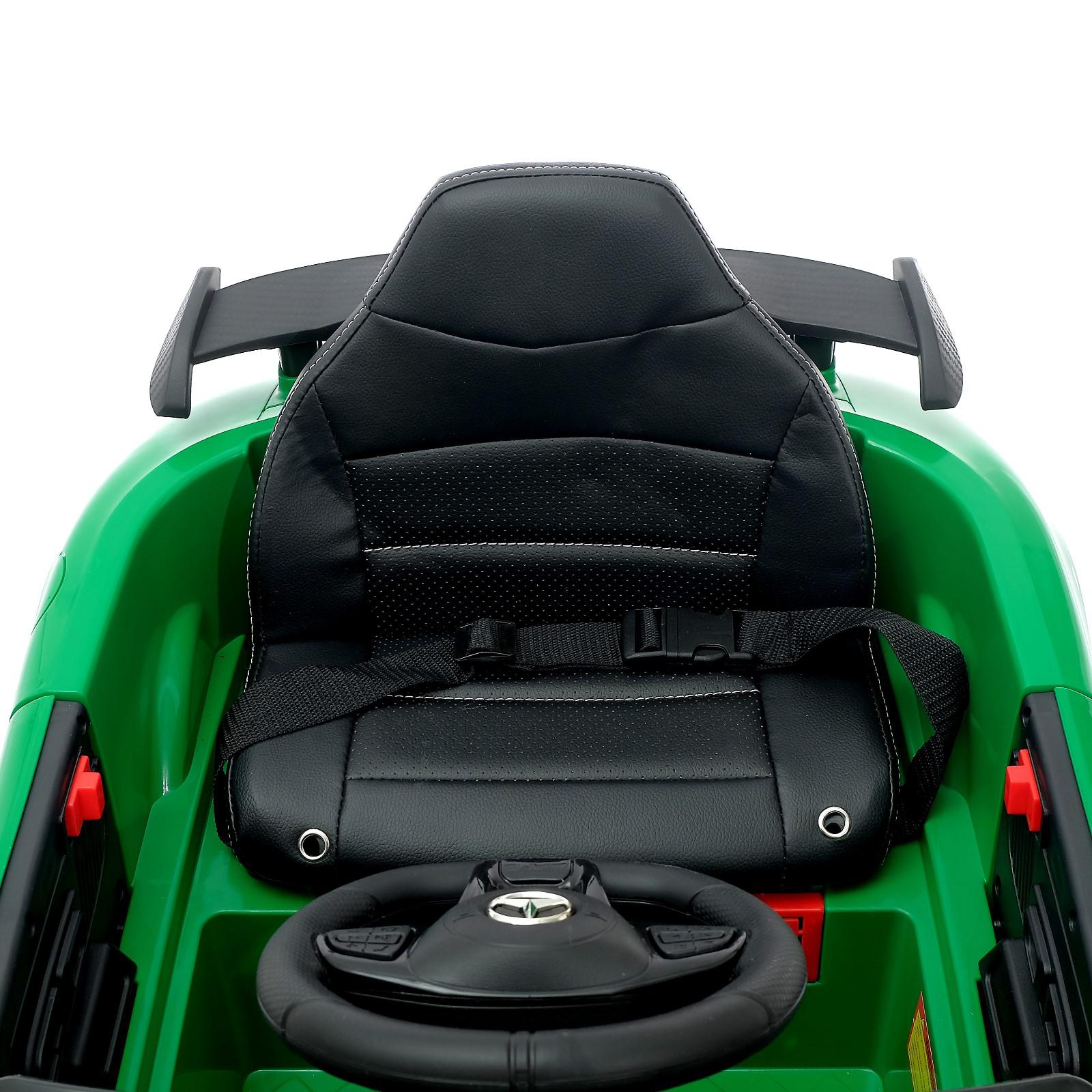 Электромобиль Sima-Land MERCEDES-BENZ GT-R AMG EVA колёса кожаное сидение цвет зеленый - фото 8
