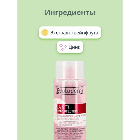 Мицеллярная вода Evoluderm Anti imperfections против несовершенств очищающая 250 мл