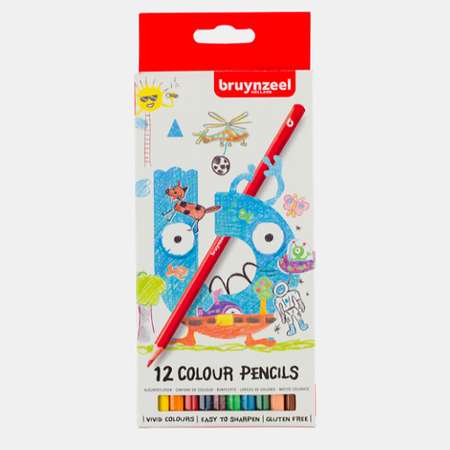 Набор цветных карандашей BRUYNZEEL Kids 12 цветов в картонной упаковке