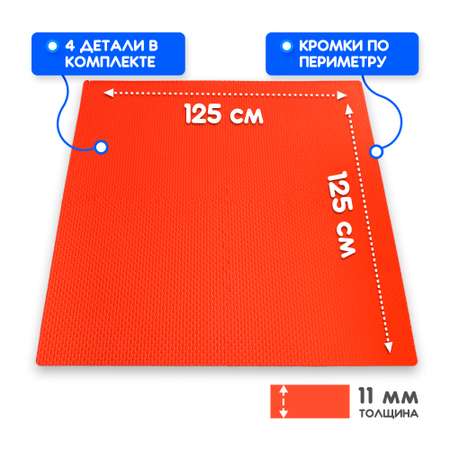 Коврик детский мягкий 60х60х1 ECO COVER красный