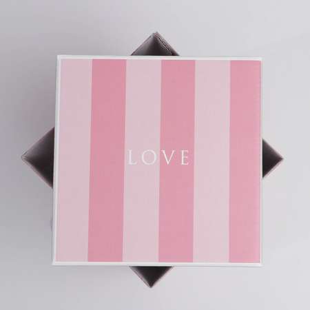 Набор коробок Дарите Счастье складных 3в1 «LOVE» 10 х 18 14 х 23 17 х 25 см