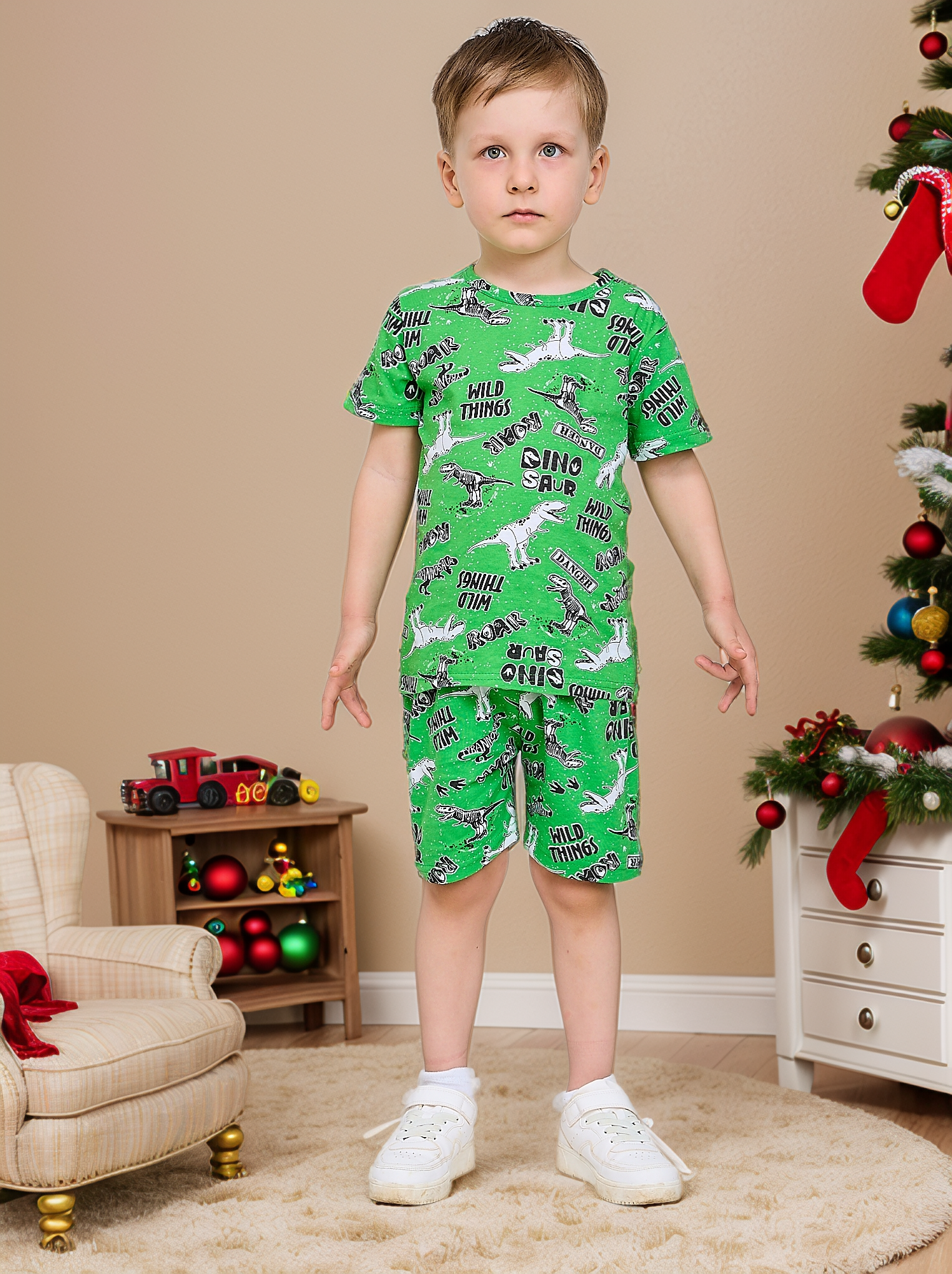 Костюм Mil Art kids 1902201547SUIT-SHORTS-LETO-GREEN - фото 1