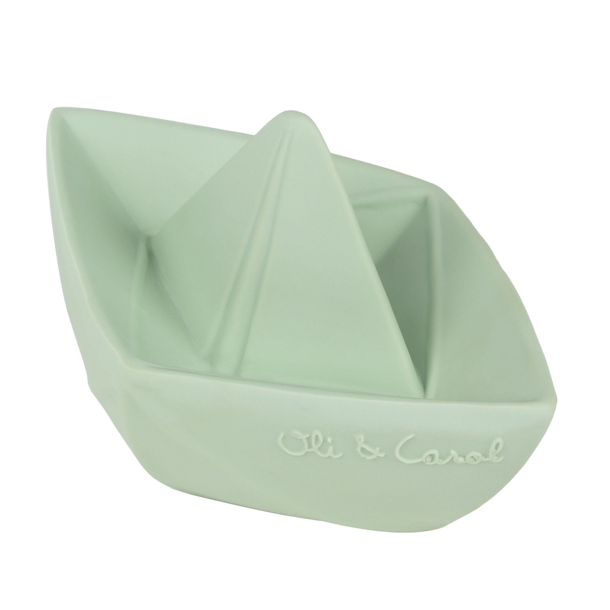 Прорезыватель грызунок OLI and CAROL Origami Boat Mint из натурального каучука - фото 1