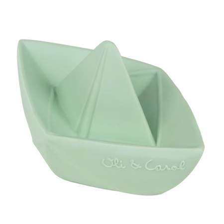 Прорезыватель грызунок OLI and CAROL Origami Boat Mint из натурального каучука