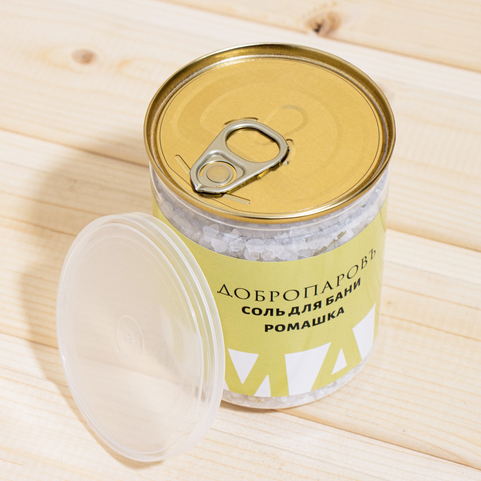 Соль для бани Добропаровъ с травами «Ромашка» в прозрачной в банке 400 гр - фото 2